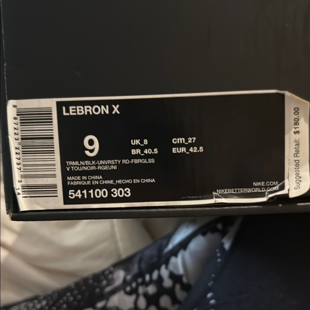 Nike LeBron X Black Athletic Shoes